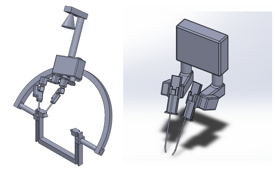 CAD of a neurosurgery robot concept and optimized robotic arms